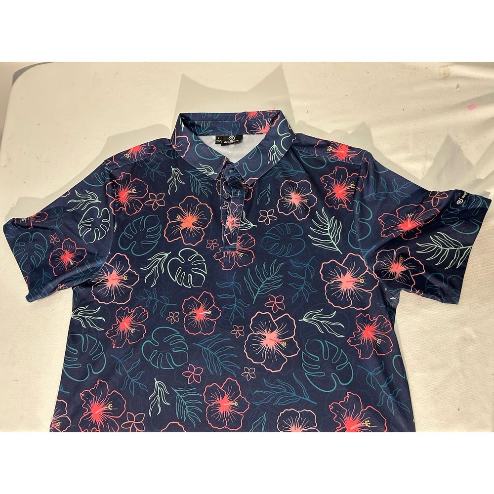 GreenSide Men's LG Golf Polo Hawaiian Short Sleeve